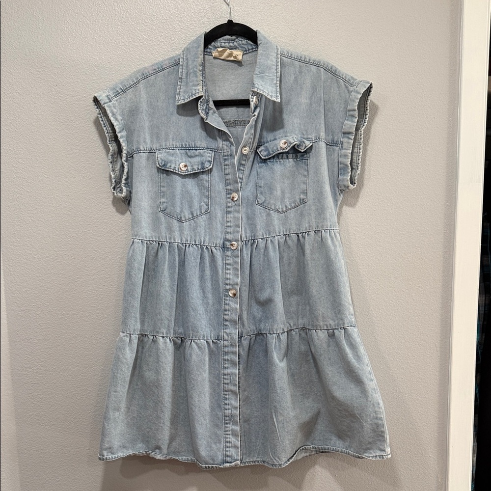 Savanna Jane Light Blue Denim dress.